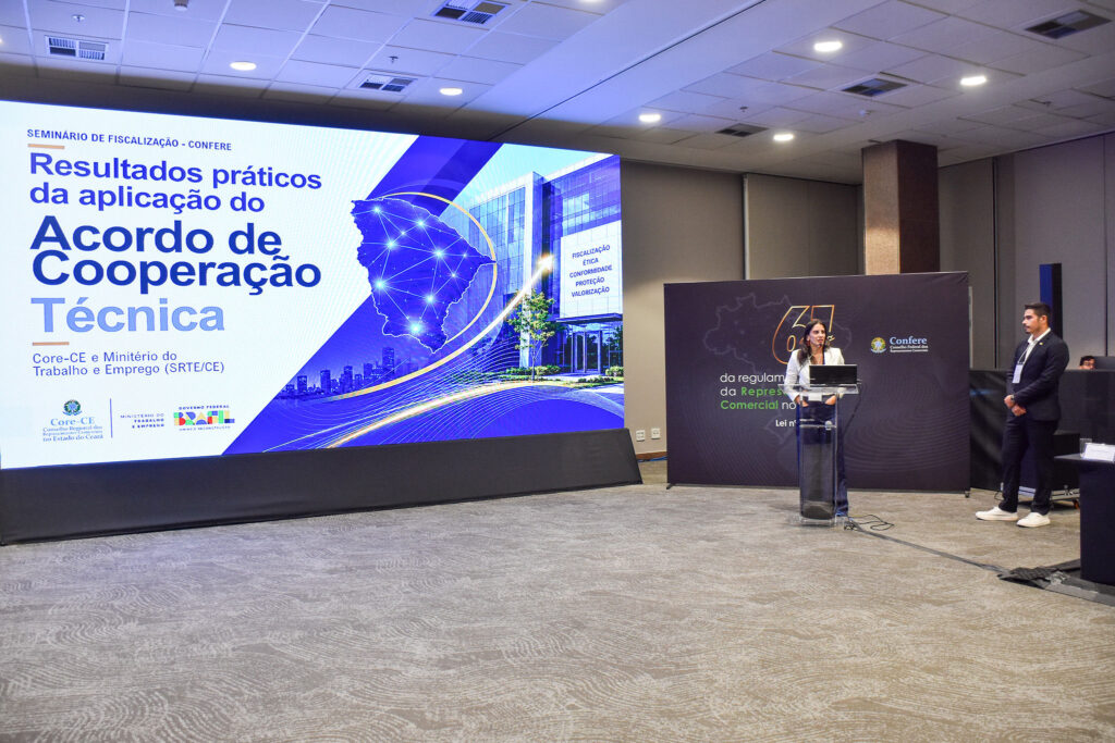 Core-CE apresenta resultados de parceria com o Ministério do Trabalho durante Seminário de Fiscalização